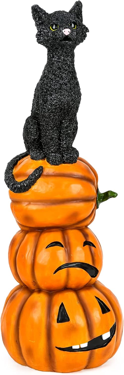 Black cat and a bunch of pumpkins, Halloween collection