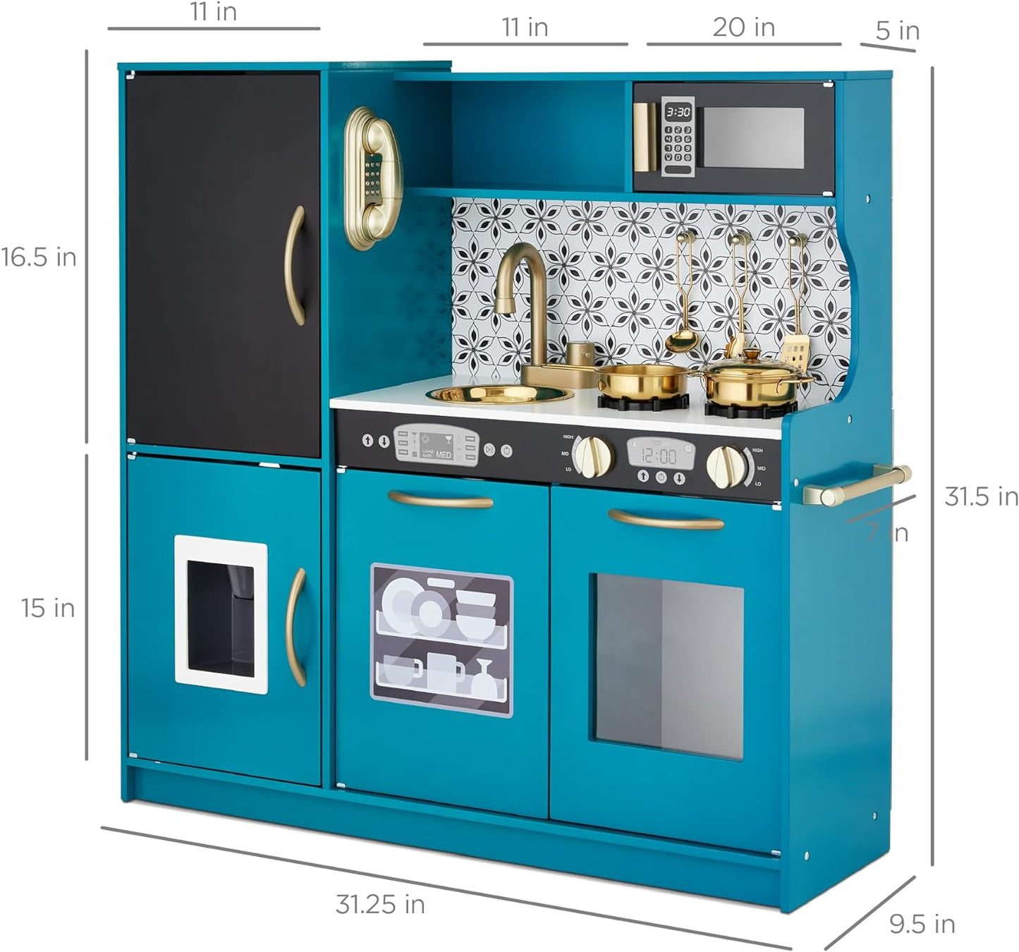 Best Pretend Kitchen Wooden Toy Set for Kids