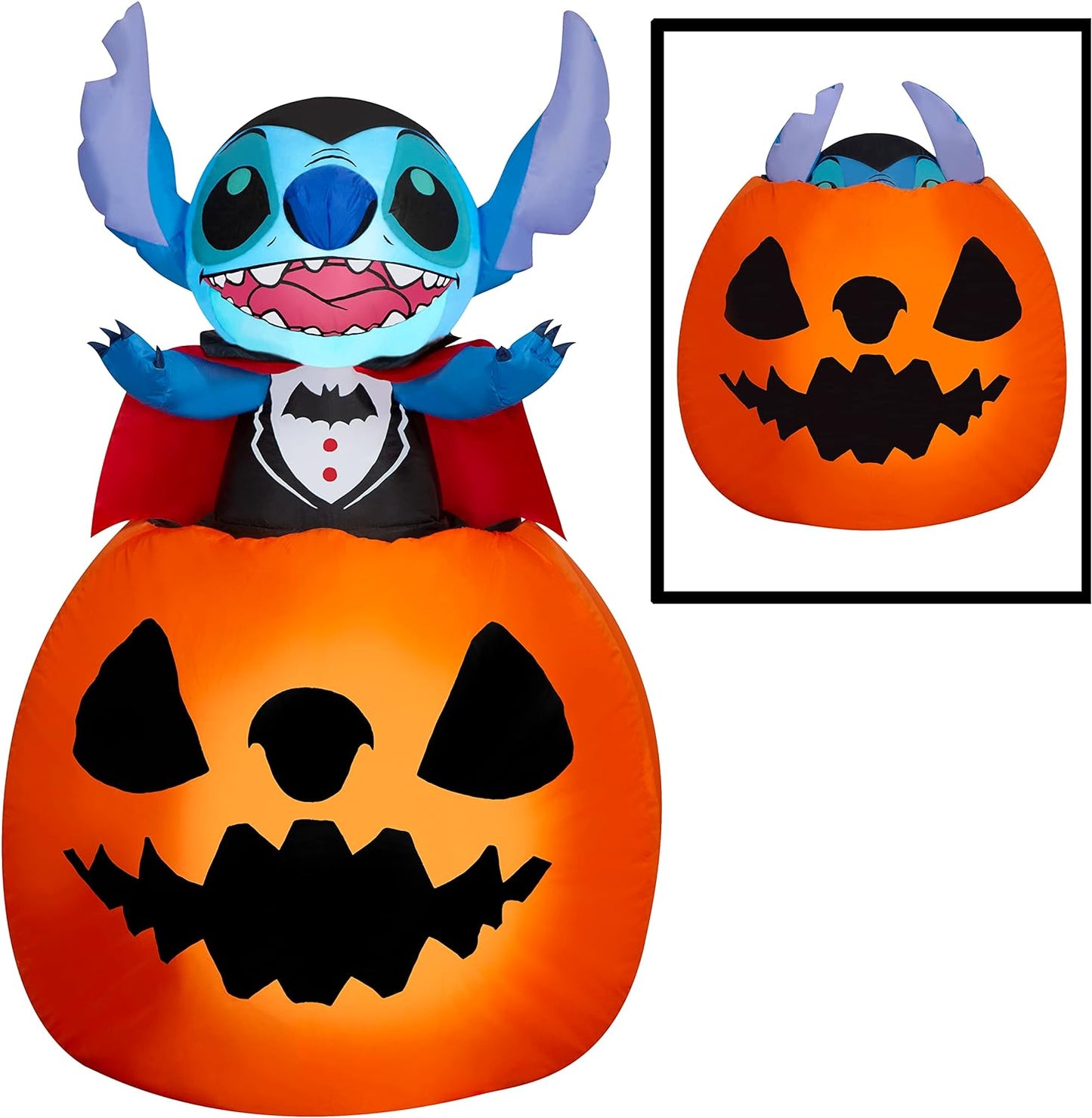 5" Air Blown Animated Rise Vampire Stitch Pumpkin Yard Decor