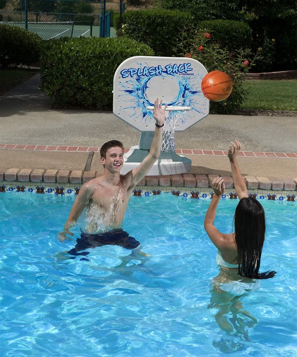 Splashback Poolside Basketball Game , Blue 34W x 38D x 45H in.