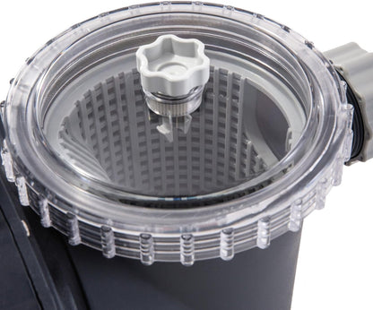 Intex 26651EG Krystal Clear 16 Inch 3,000 GPH Above Ground Pool Sand Filter Pump with Automatic Timer, GFCI, and 6 Function Control, Gray