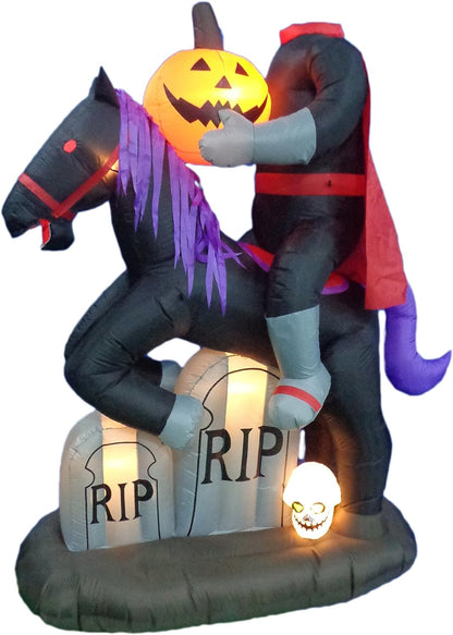 6.5ft tall Halloween inflatable headless horseman