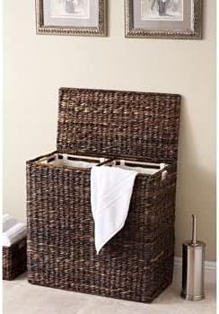 Extra large split gift basket with lining