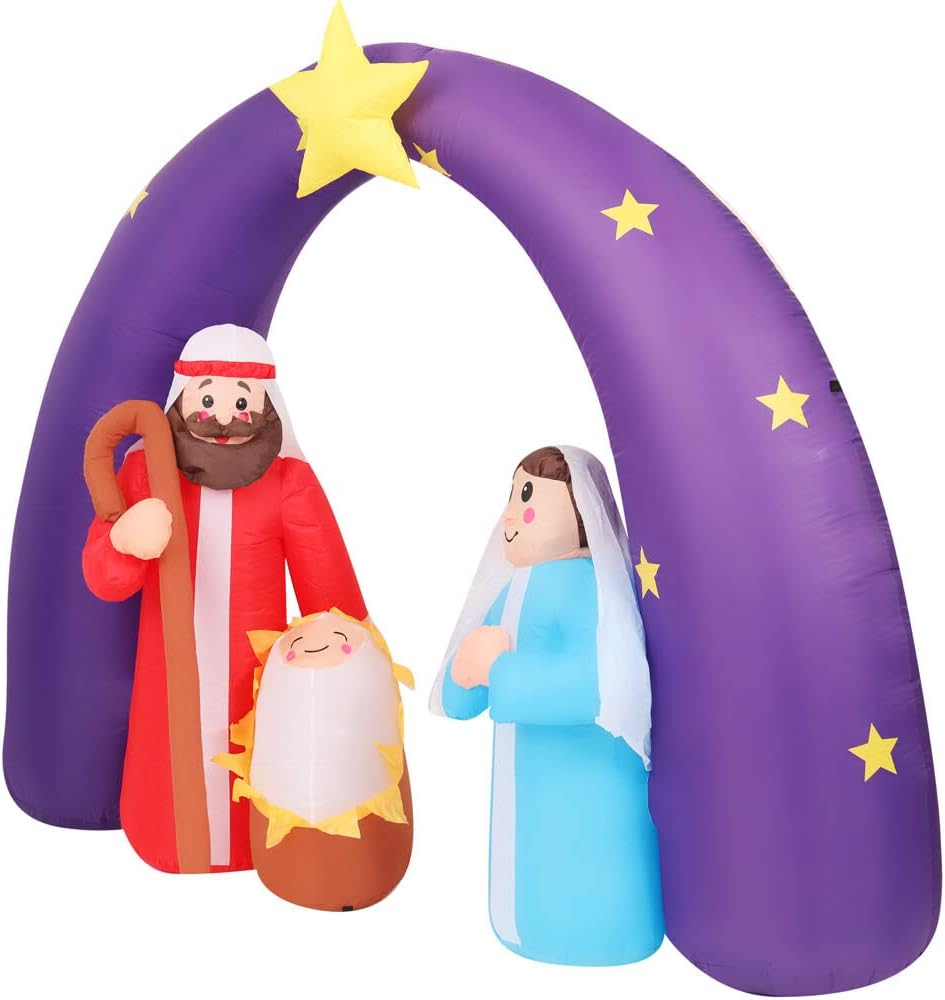 Farm 20ft. Tall Pre-Lighted Christmas Inflatable | Happy Snowman with RGB Lights and Storage Bag | Outdoor Holiday Amplified Holiday Celebration Party Decoration