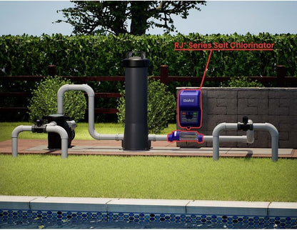 Complete Salt Water Chlorination System for Swimming Pools | Titanium Cell & 7 Year Manufacturer Warranty | No DIY Install Penalty.