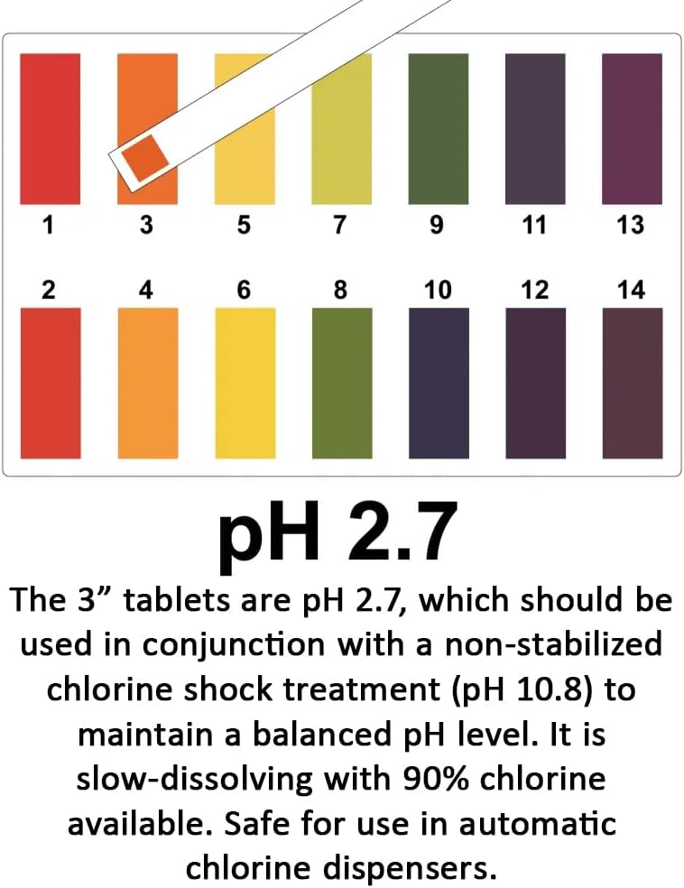 C3... 3" Stabilized Chlorine Tablets for Swimming Pools and Spas | Individually Wrapped | Slow Dissolving Tabs | 50 Pounds