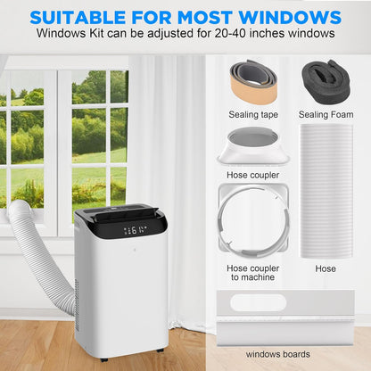 Portable Air Conditioners with Remote Control, 3-in-1 Free Standing Cooling AC Unit with Fan & Dehumidifier, Cools Room up to 700 sq.ft, Smart/Sleep Mode,3 Speed,Auto Swing,24H Timer