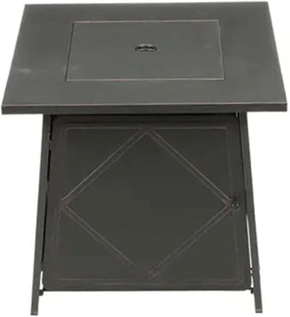 Four Seasons Patio Dual Heat 50,000 BTU Square Gas Fire Pit