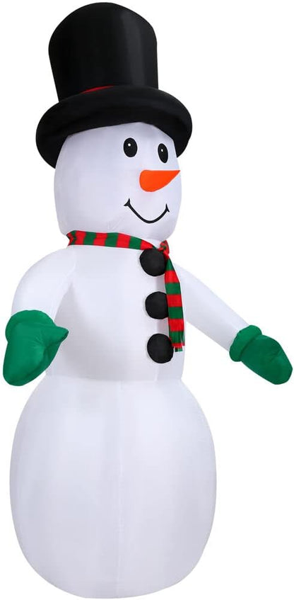 Farm 20ft. Tall Pre-Lighted Christmas Inflatable | Happy Snowman with RGB Lights and Storage Bag | Outdoor Holiday Amplified Holiday Celebration Party Decoration