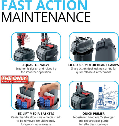 407 Perfomance Canister Filter - for Aquariums Up to 100 Gallons - Aquarium Canister Filter