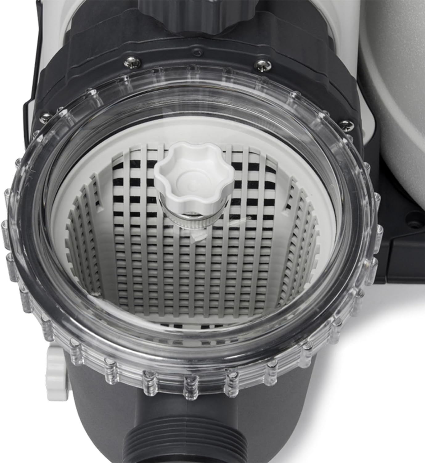 Intex 26651EG Krystal Clear 16 Inch 3,000 GPH Above Ground Pool Sand Filter Pump with Automatic Timer, GFCI, and 6 Function Control, Gray