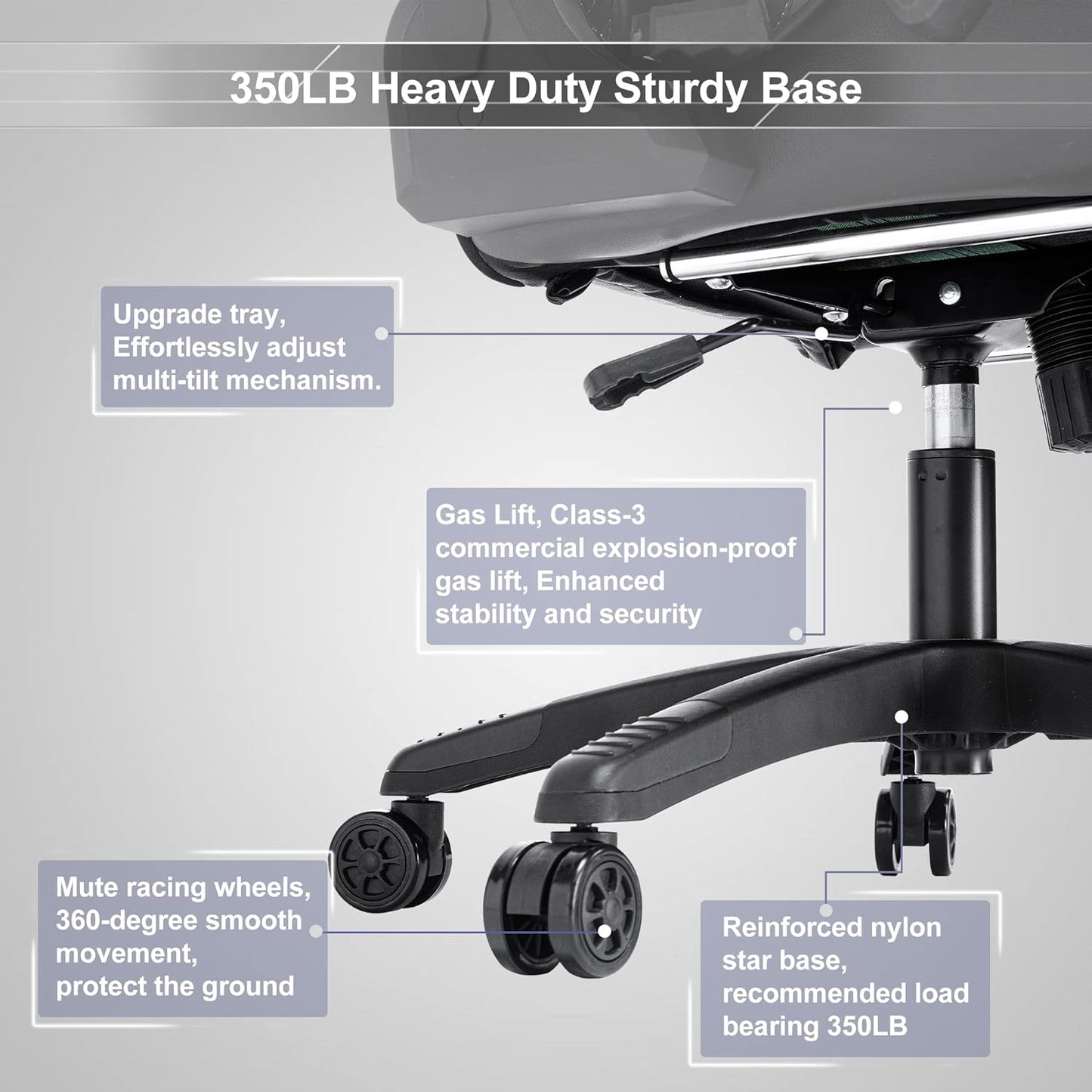 Classic PU Leather Large and Tall Ergonomic Computer Chair