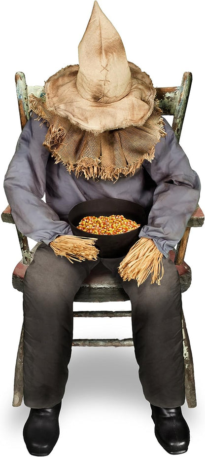 Spiritual Halloween Sitting Scarecrow 4.5ft