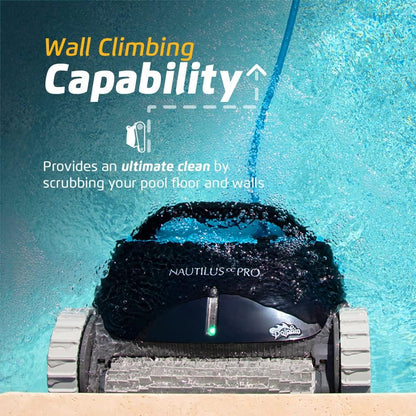 Dolphin Nautilus CC Robotic Pool Vacuum Cleaner All Pools up to 33 FT - Wall Climbing Scrubber Brush