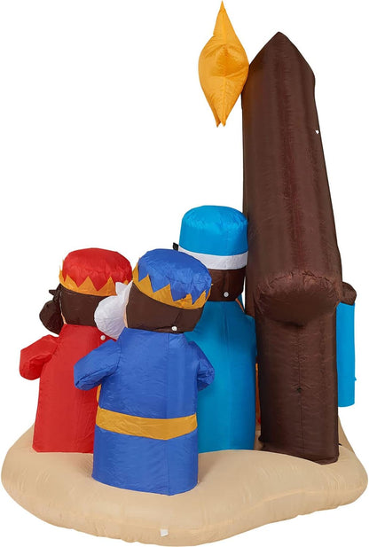 Farm 20ft. Tall Pre-Lighted Christmas Inflatable | Happy Snowman with RGB Lights and Storage Bag | Outdoor Holiday Amplified Holiday Celebration Party Decoration