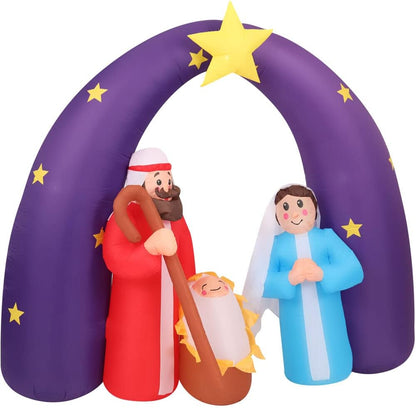 Farm 20ft. Tall Pre-Lighted Christmas Inflatable | Happy Snowman with RGB Lights and Storage Bag | Outdoor Holiday Amplified Holiday Celebration Party Decoration