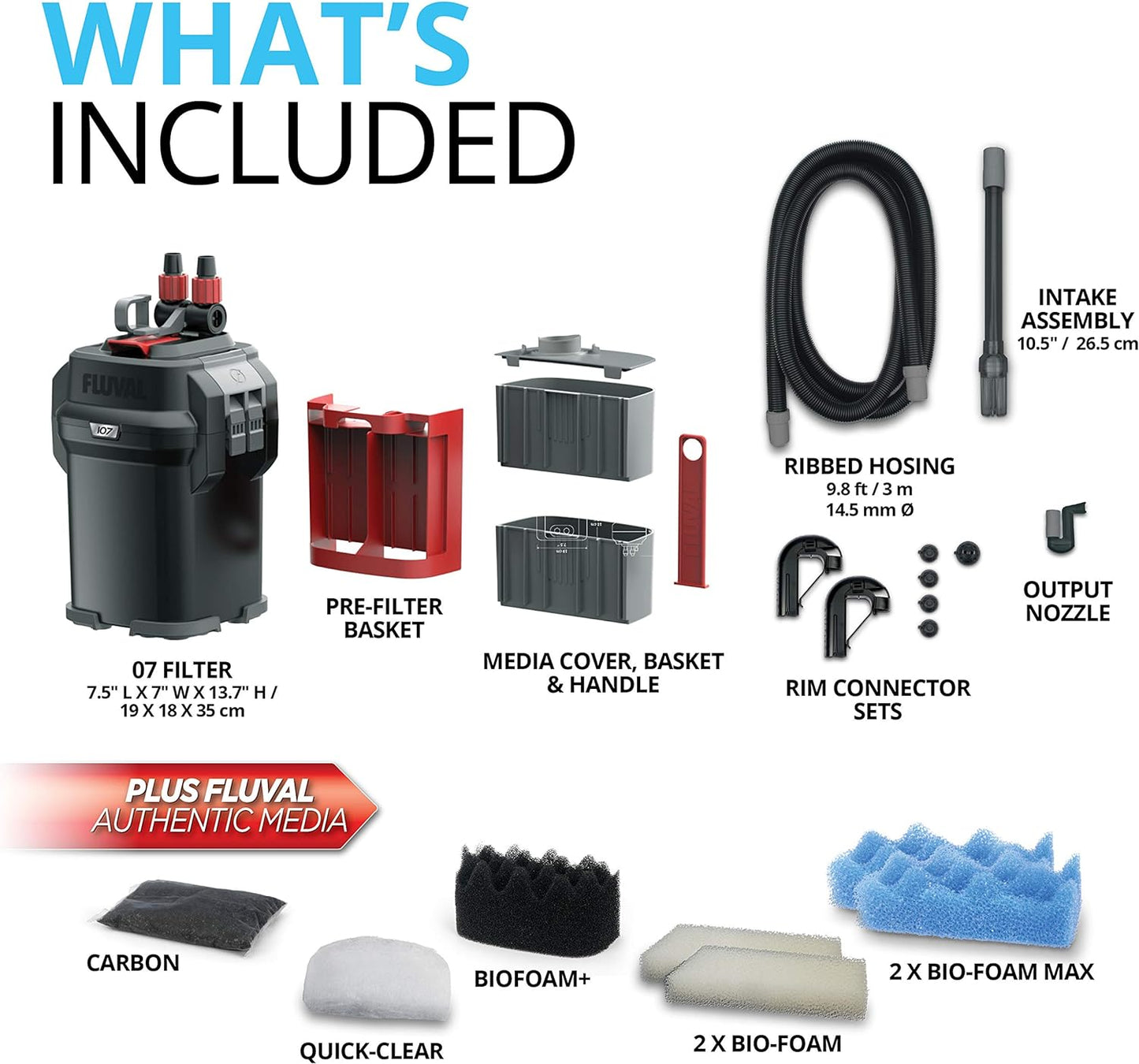 407 Perfomance Canister Filter - for Aquariums Up to 100 Gallons - Aquarium Canister Filter