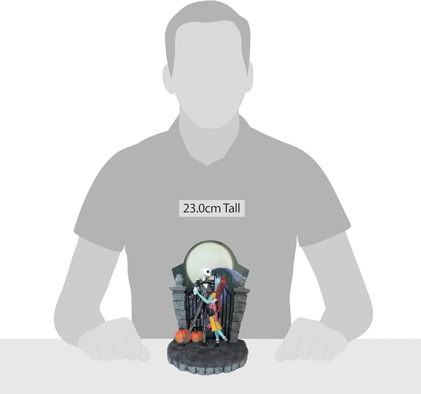 Nightmare Jack and Sally Dancing Light Statue, 9"