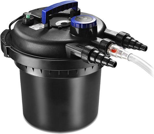 Pond Filter 2700-8000 Gallons 30000L - Bio Pond Filters for Outdoor Ponds with UV Light - Submersible Filtration System for Koi Fish, Aquarium Tank, Garden Water