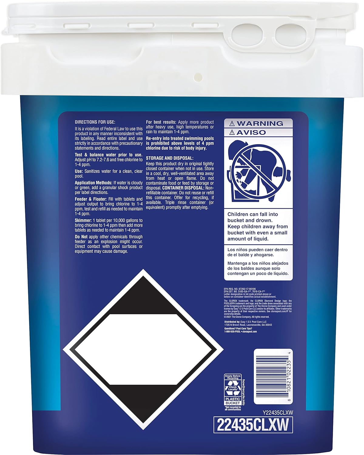 Pool&Spa Active99 3” Chlorinating Tablet, Kills Bacteria & Stops Algae, 35LB