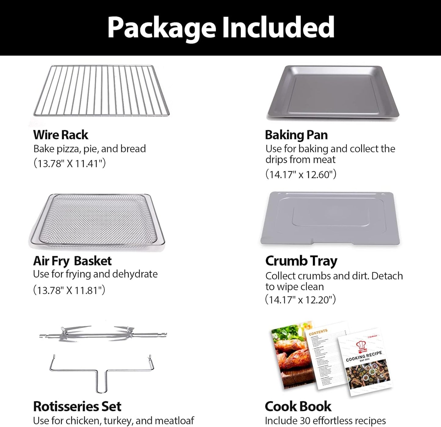 Extra Large Air Fryer, 19-in-1 Air Fryer Oven Combo