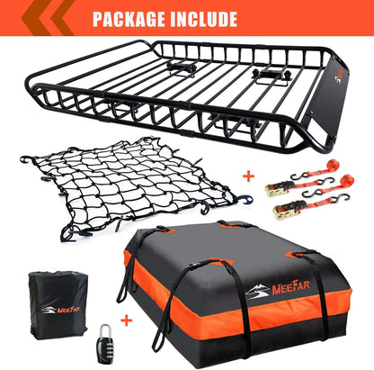 Roof Rack Universal Roof Basket 51" X 36" X 5" + Waterproof Bag