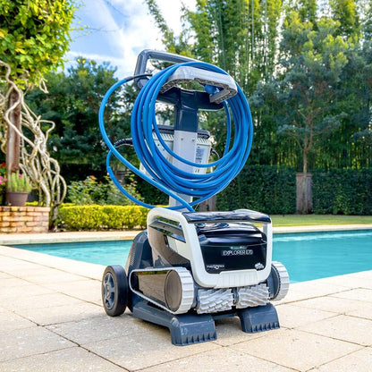 Robotic Pool Vacuum Cleaner All Pools up to 30 FT - Scrubber Brush Easy Top Load Filters