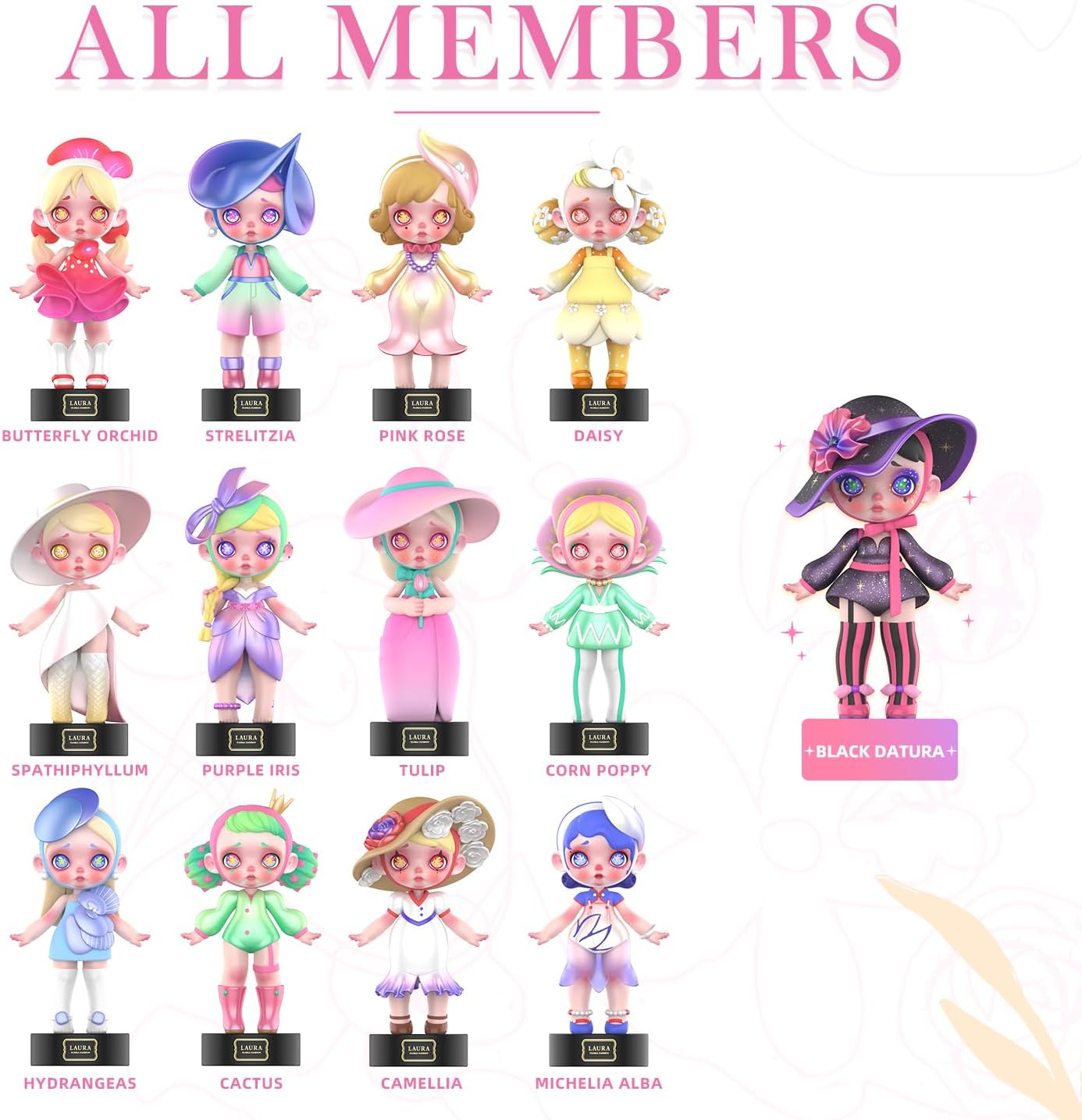 12-Pack Blind Box, Fashion Trendsetters Series Cute Blind Box Action Figures Popular Collectible Toys Birthday Halloween Christmas Gifts