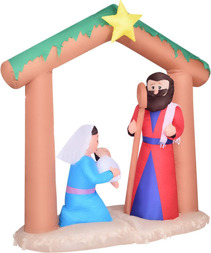 Farm 20ft. Tall Pre-Lighted Christmas Inflatable | Happy Snowman with RGB Lights and Storage Bag | Outdoor Holiday Amplified Holiday Celebration Party Decoration