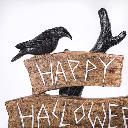 Desktop Decoration, Black, Happy Halloween Tree 32 inches