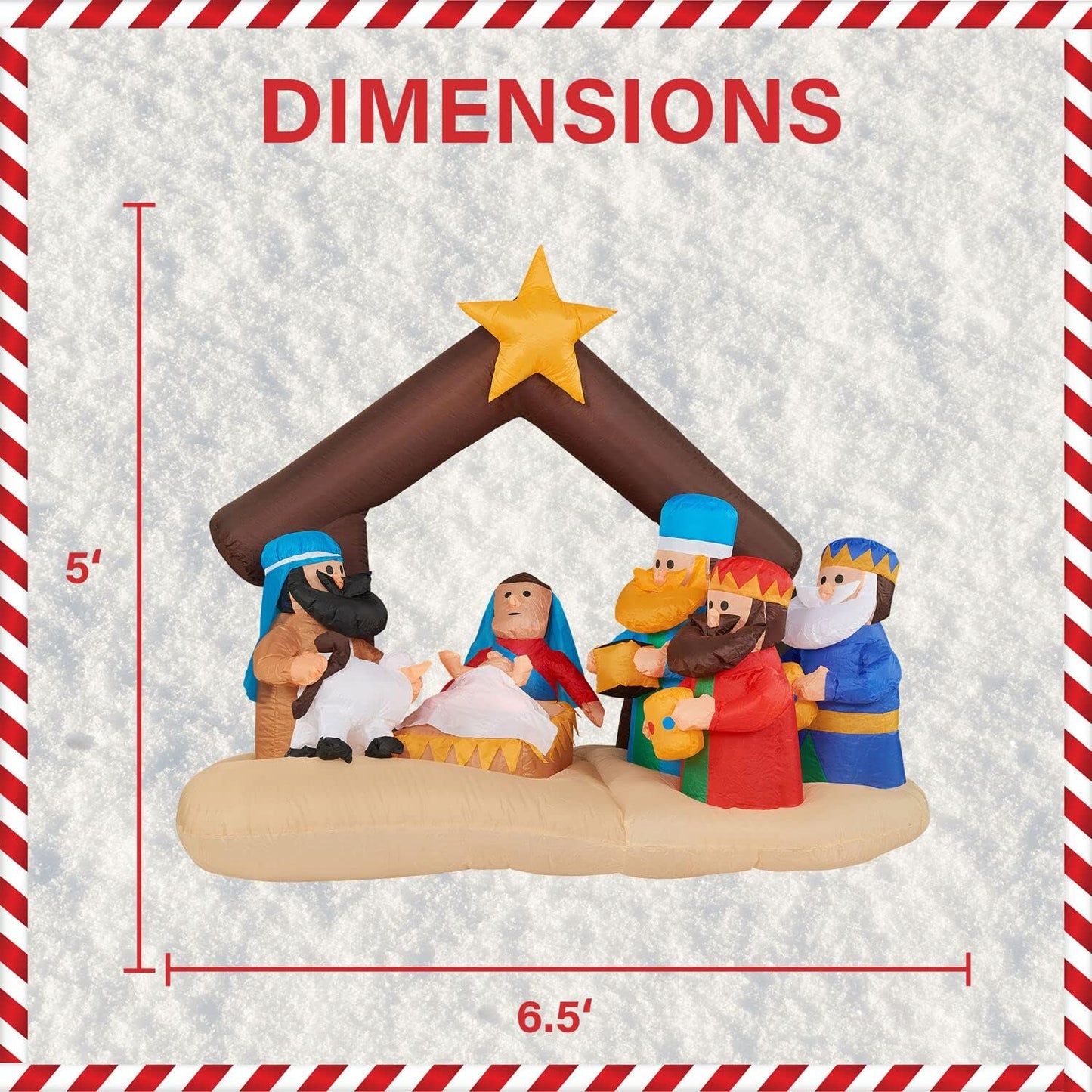 Farm 20ft. Tall Pre-Lighted Christmas Inflatable | Happy Snowman with RGB Lights and Storage Bag | Outdoor Holiday Amplified Holiday Celebration Party Decoration