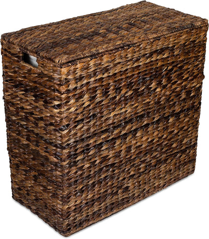 Extra large split gift basket with lining