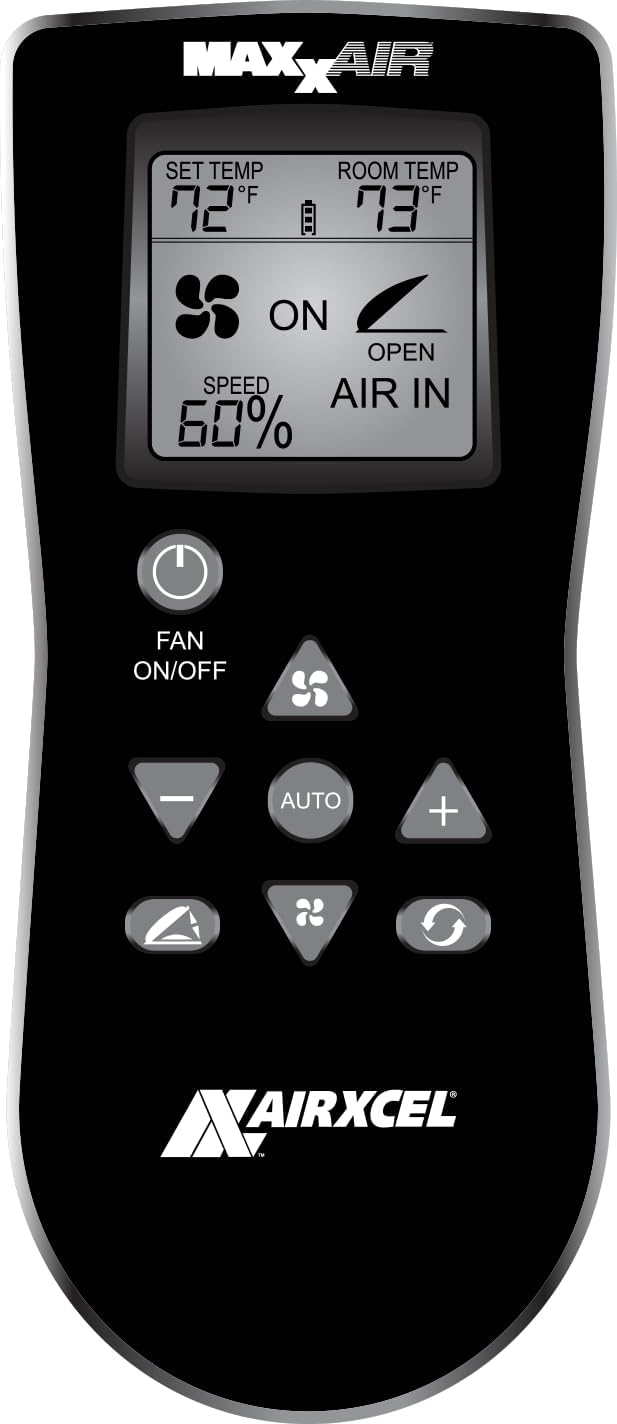 Air 00-07500K MaxxFan Deluxe with Remote - Smoke, Black