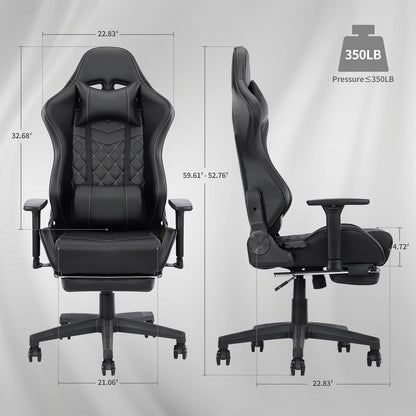 Classic PU Leather Large and Tall Ergonomic Computer Chair