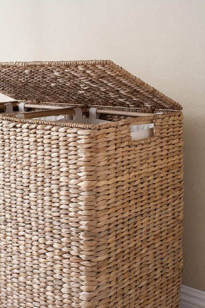 Extra large split gift basket with lining