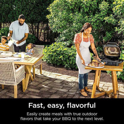 Professional Outdoor Grill and Smoker, Built-in Thermometer, 7-in-1 main grill, BBQ Smoker, Air Fryer, Bake, Bake, dehydrate, Grill, Firewood Pellet, Portable, electric (updated)