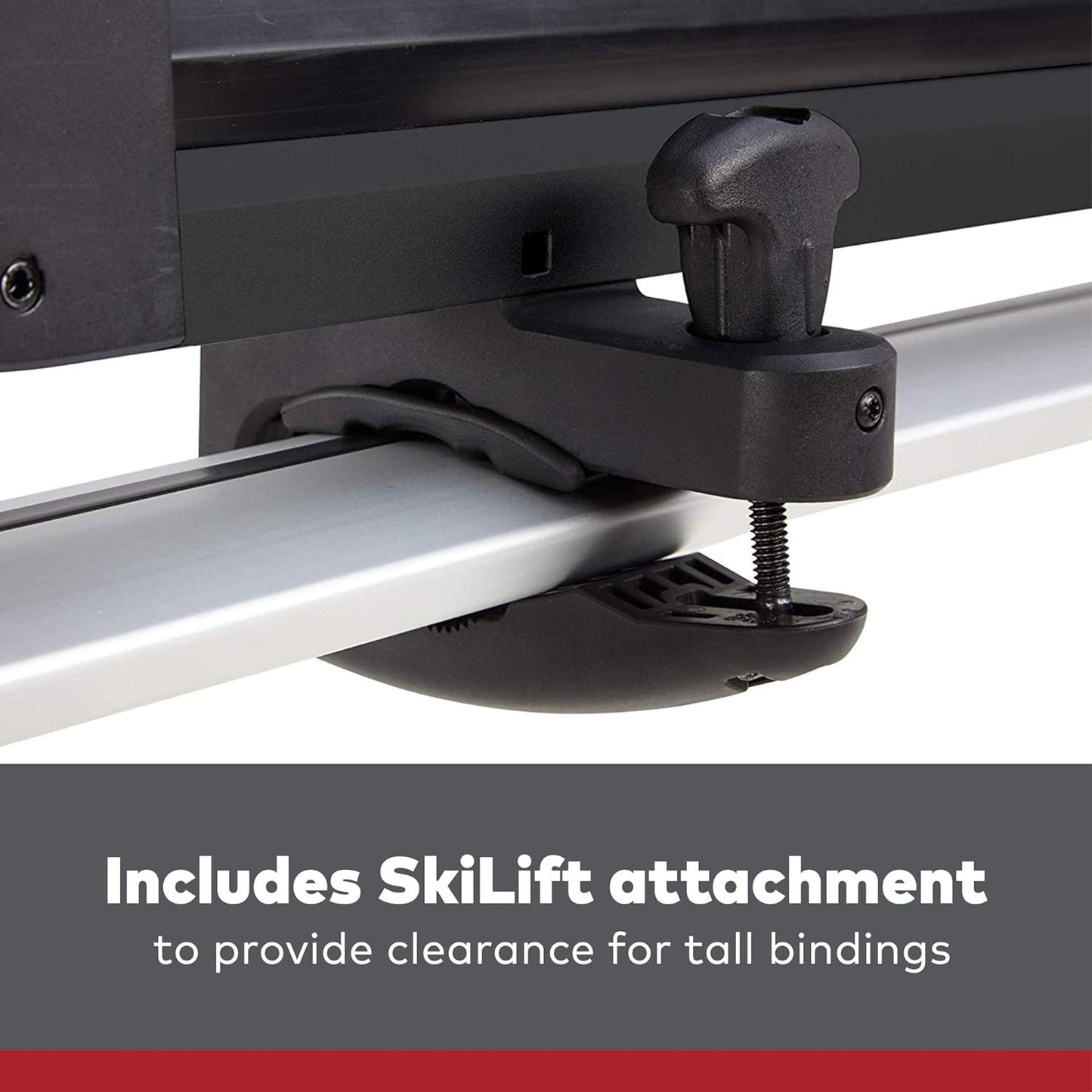 Yakima, PowderHound 6 Ski & Snowboard Mount, Fits Up to 6 Pairs of Skis or 4 Snowboards, Rides Quietly, Fits Most Roof Racks, Black