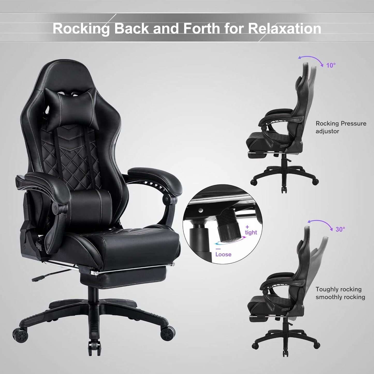 Classic PU Leather Large and Tall Ergonomic Computer Chair