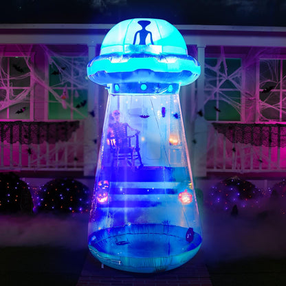 9ft Tall Halloween Inflatable UFO Yard Decoration