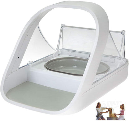 Automatic Pet Feeder -Microchip Pet Feeder - MPF001 - Suitable for Both Wet and Dry Food - Bonus eOutletDeals Pet Towel