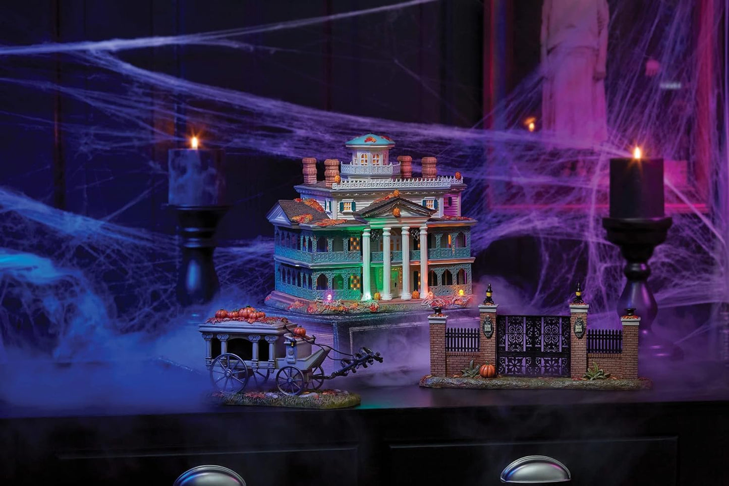 Department 56 Snow Village Halloween Disneyland Haunted Mansion Lit Building, 9.1 Inch, Multicolor