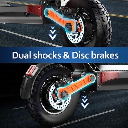 Up to 37 MPH Tire Hydraulic Brake Adult Electric Scooter