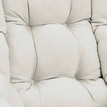 Living and More High Back Sofa Chair, Modern Fabric Lazy Chair, Accent Contemporary Lounge Chair, Cool Grey