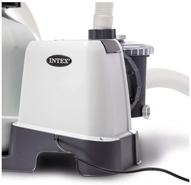 Intex 26651EG Krystal Clear 16 Inch 3,000 GPH Above Ground Pool Sand Filter Pump with Automatic Timer, GFCI, and 6 Function Control, Gray