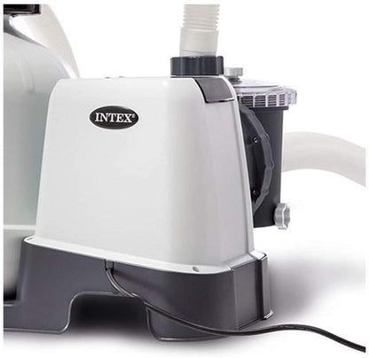 Intex 26651EG Krystal Clear 16 Inch 3,000 GPH Above Ground Pool Sand Filter Pump with Automatic Timer, GFCI, and 6 Function Control, Gray