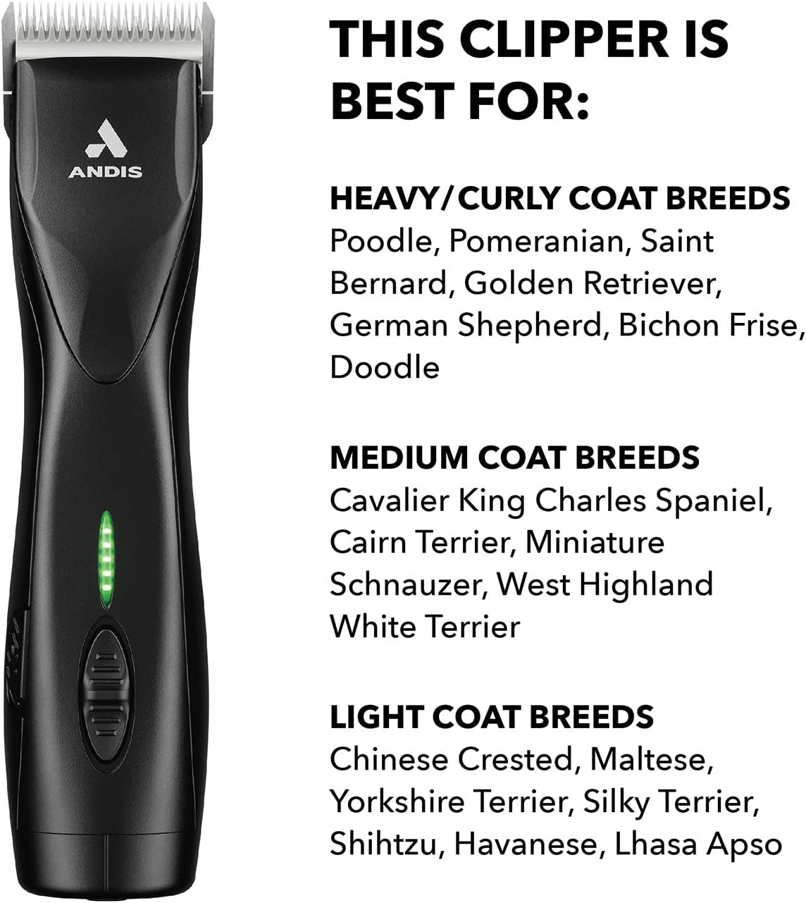 79170 Pulse Zr II 5-Speed Detachable Blade Clipper, Cordless Animal/Dog Grooming, Removable Lithium Ion Battery, LED Charge Light, Black