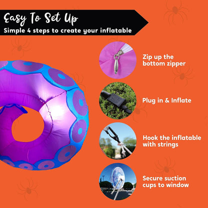3-Pack Halloween Inflatable Giant Octopus Tentacles