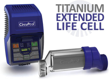 Complete Salt Water Chlorination System for Swimming Pools | Titanium Cell & 7 Year Manufacturer Warranty | No DIY Install Penalty.