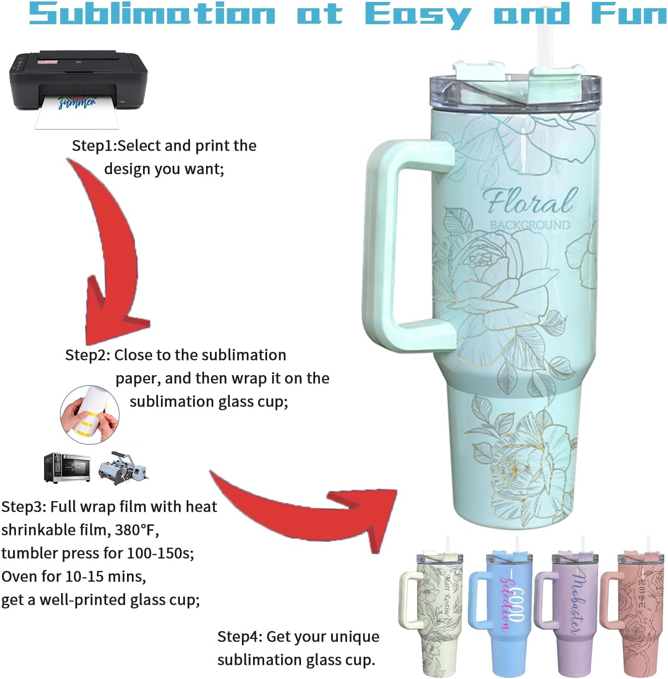 40 oz sublimation glass