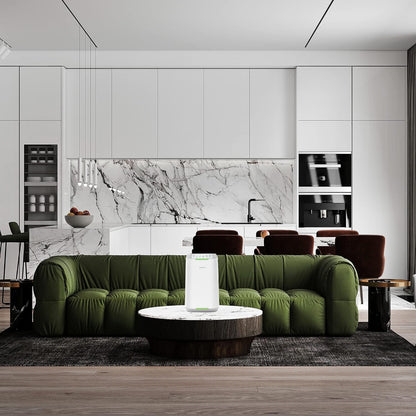 Smart Air Purifiers, ZERO Waste & ZERO Filter Replacements, Covers Up to 2002 Sq.Ft. for Home Large Room Bedroom, 30°, 60°, 90° Vents, 6 Fan Speeds, Sleep Mode, Timer, white